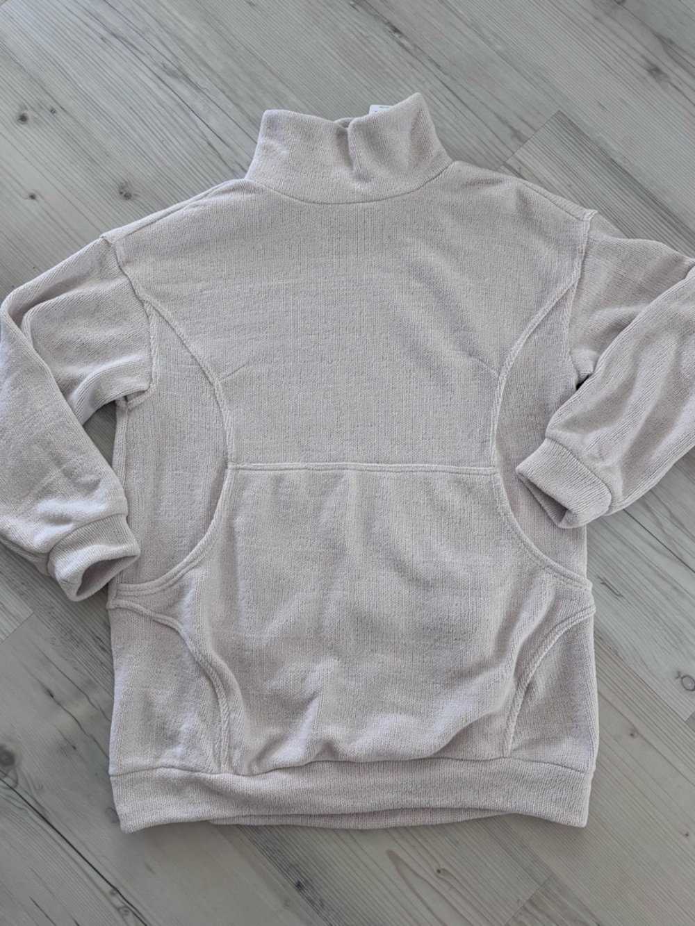NWT Free People Beach oversized sweater, size small in White Sands Creme